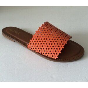 XOXO Women's Rachad Flat Sandals Size 8.5 New in Box Orange